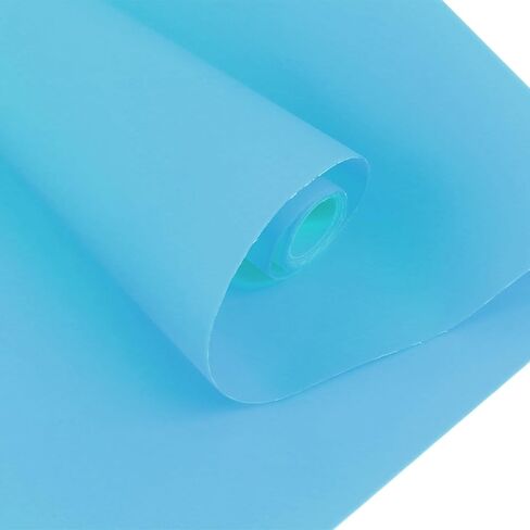 Smooth Solid Color PVC Jelly Roll Vinyl Faux Leather Fabric 12"X53"(30cmX135cm) for Making Crafts,Hair Bows,and Sewing Craft Projects (Blue) in Saudi Arabia