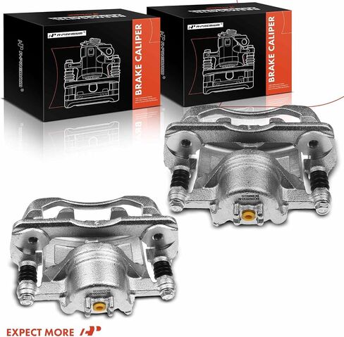 A-Premium Disc Brake Caliper Assembly with Bracket Compatible with Select Acura and Honda Models - ILX 2013-2015, Civic 2012-2015, CR-Z 2011-2015, Fit, L4 1.5L - Front Right Passenger Side in Saudi Arabia