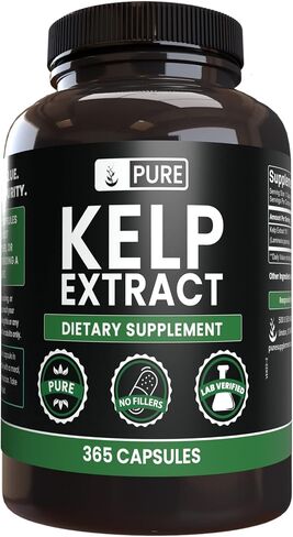 Pure Original Ingredients Kelp Extract (365 Capsules) No Magnesium Or Rice Fillers, Always Pure, Lab Verified in Saudi Arabia
