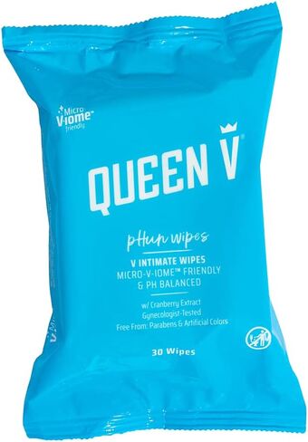 مناديل Queen V pHun، مناديل مبللة للنظافة الأنثوية، درجة حموضة متوازنة، تم اختبارها بواسطة أطباء أمراض النساء، تحافظ على V طازجًا ونظيفًا، عبوة واحدة (30 قيراط)، عبوة مريحة قابلة للإغلاق أثناء التنقل in Saudi Arabia