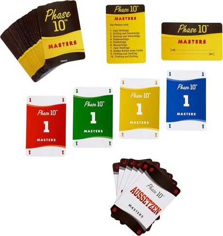 Mattel Games FPW34 Phase 10 Masters Card Game (Cover May Vary) for 7 Jahre to 99 Jahre in Saudi Arabia