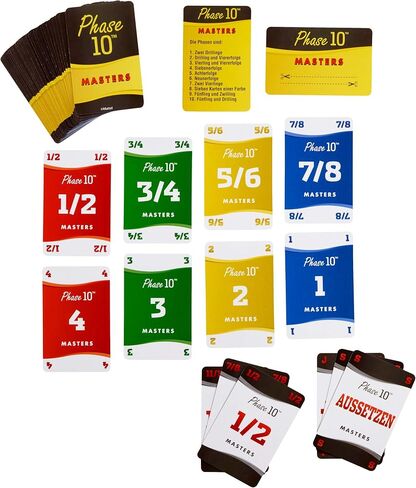 Mattel Games FPW34 Phase 10 Masters Card Game (Cover May Vary) for 7 Jahre to 99 Jahre in Saudi Arabia