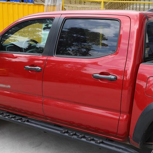 LLKUANG Car Outer Door Handle Decoration Cover Trim Compatible with Toyota Tacoma 2015-2022 ABS Door Handle Protection Molding Strip Exterior Accessories (Carbon fiber texture) in Saudi Arabia