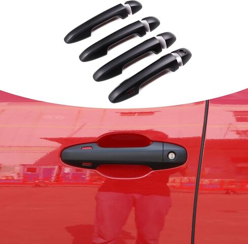 LLKUANG Car Outer Door Handle Decoration Cover Trim Compatible with Toyota Tacoma 2015-2022 ABS Door Handle Protection Molding Strip Exterior Accessories (Carbon fiber texture) in Saudi Arabia