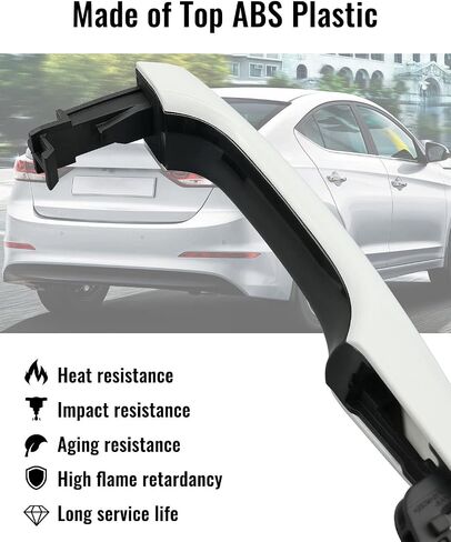 مقبض باب خارجي خارجي مع غطاء مقبض مناسب لسيارة Hyundai Elantra Sedan 2017-2020 استبدال 82661F0010 82662F0020 (جانب السائق الأيسر الأمامي) in Kuwait