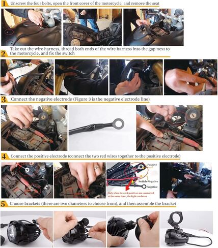BESTVIEW Motorcycle Auxiliary Lights LED Spot Driving R1200GS Fog Lights Turn Signal DRL Compatible with R1200GS F800GS K1600 KTM Fits Universal Motorcycle 40W 6000K Spot Driving Fog Lamps in Saudi Arabia
