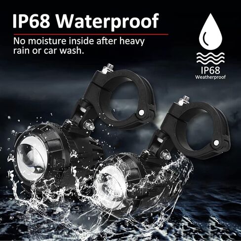 BESTVIEW Motorcycle Auxiliary Lights LED Spot Driving R1200GS Fog Lights Turn Signal DRL Compatible with R1200GS F800GS K1600 KTM Fits Universal Motorcycle 40W 6000K Spot Driving Fog Lamps in Saudi Arabia