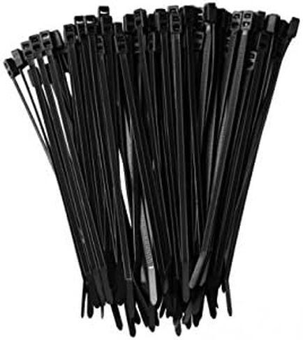 South Main Hardware 888063 8-in Double Loop, 100-Pack, 50-lb, Black, Speciality Cable Tie, 100 Piece in Saudi Arabia