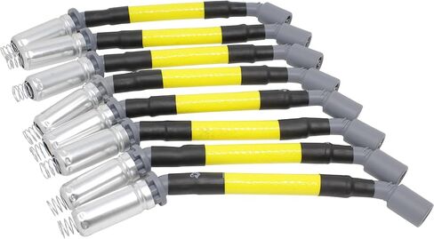 DRAGON FIRE PERFORMANCE Iridium Spark Plugs and 15mm Ultra-High Temp Low Ohm Spark Plug Wires Compatible With Chevy Cadillac GMC 2014-2021 LT LT2 LT4 LT5 L83 L86 L8T V8 Oem Fit Kit-1310 in Saudi Arabia