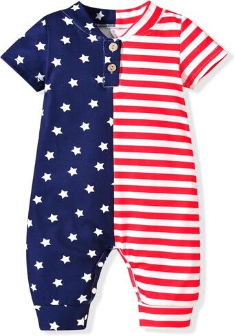 Newborn Infant Baby 4th of July Romper in Saudi Arabia