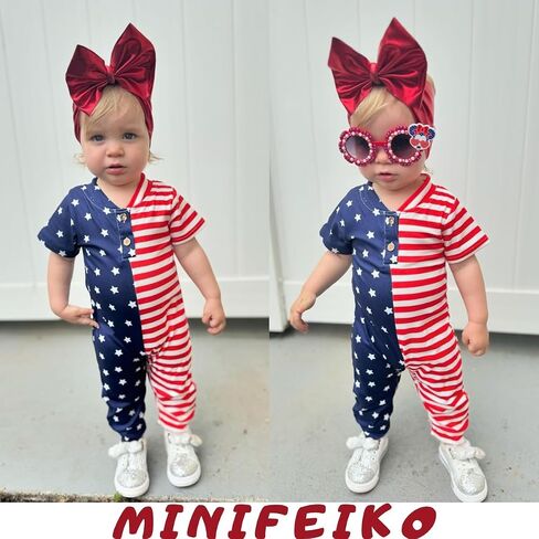 Newborn Infant Baby 4th of July Romper in Saudi Arabia
