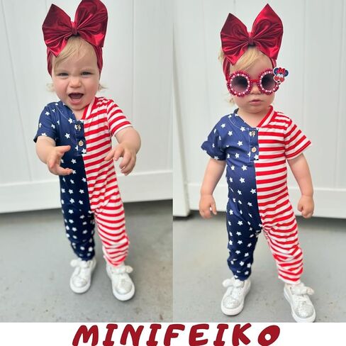 Newborn Infant Baby 4th of July Romper in Saudi Arabia