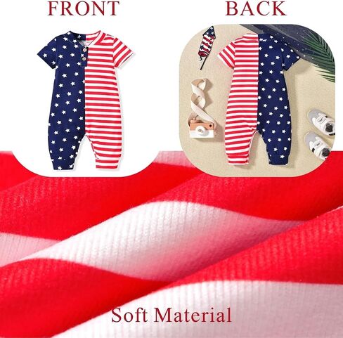 Newborn Infant Baby 4th of July Romper in Saudi Arabia