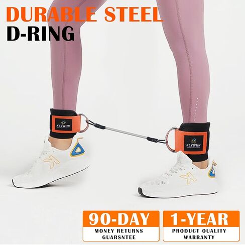 Ankle Resistance Bands with Cuffs, Ankle Bands for Working Out, Ankle Resistance Band for Leg, Booty Workout Equipment for Kickbacks Hip Fitness Training, Exercise Bands for Butt Lift Women(Orange) in Saudi Arabia