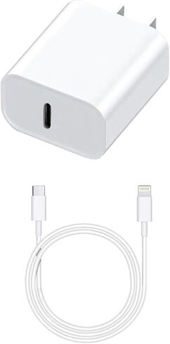 PD20w Fast Charger for iPhone 14 13, Othoking USB Type C Wall Charger with 4FT USB C to L Cable Compatible with iPhone 14/13 Pro Max iPad and More in Kuwait
