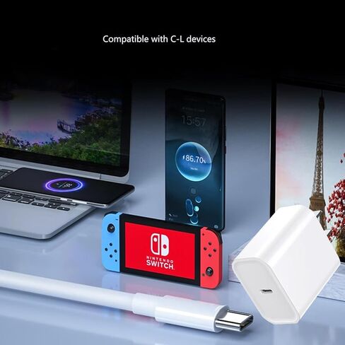 PD20w Fast Charger for iPhone 14 13, Othoking USB Type C Wall Charger with 4FT USB C to L Cable Compatible with iPhone 14/13 Pro Max iPad and More in Kuwait