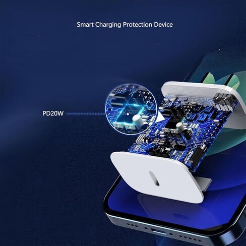 PD20w Fast Charger for iPhone 14 13, Othoking USB Type C Wall Charger with 4FT USB C to L Cable Compatible with iPhone 14/13 Pro Max iPad and More in Kuwait