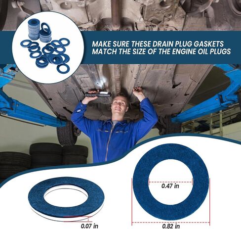 24 PCS Oil Drain Plug Gasket, 12mm Aluminum Crush Washer, Automotive Oil Pan Drain Plug Sealing Gasket for Toyota Lexus Scion, Replacement OEM Part #90430-12031, 9043012031 in Saudi Arabia