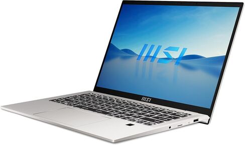 كمبيوتر محمول MSI Prestige 14 H: Intel Core i9-13900H، GeForce RTX 2050، شاشة 14 بوصة FHD +، 32 جيجابايت DDR5، 1 تيرابايت NVMe SSD، WiFi 6E، Thunderbolt 4، Win 11 Home: Urban Silver B13UCX-601US in Saudi Arabia