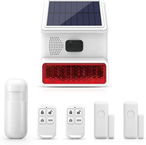 Wireless Dual-Purpose Standalone Alarm System Kit & Wireless Siren High-Power Sound&Light 433MHz Accessory Matchable,100db Horn for Home Security Alarm System,for Home/Shop/Warehouse/Farm (PE519) in Saudi Arabia