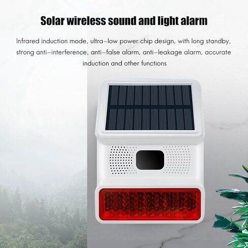 Wireless Dual-Purpose Standalone Alarm System Kit & Wireless Siren High-Power Sound&Light 433MHz Accessory Matchable,100db Horn for Home Security Alarm System,for Home/Shop/Warehouse/Farm (PE519) in Saudi Arabia