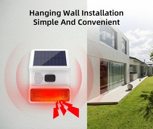 Wireless Dual-Purpose Standalone Alarm System Kit & Wireless Siren High-Power Sound&Light 433MHz Accessory Matchable,100db Horn for Home Security Alarm System,for Home/Shop/Warehouse/Farm (PE519) in Saudi Arabia