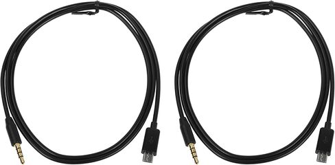 SinLoon Audio Output Cable 2 Pcs Gold Plated TRRS 3.5mm 4 Pole to Micro Male Hi-Fi Stereo Car Aux Cord for S3 i9300 S2 i9100 i9220 (3.5mm 4 Pole) in Saudi Arabia