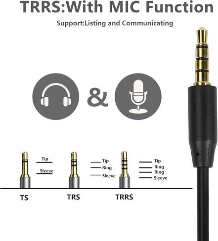 SinLoon Audio Output Cable 2 Pcs Gold Plated TRRS 3.5mm 4 Pole to Micro Male Hi-Fi Stereo Car Aux Cord for S3 i9300 S2 i9100 i9220 (3.5mm 4 Pole) in Saudi Arabia