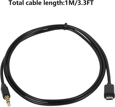 SinLoon Audio Output Cable 2 Pcs Gold Plated TRRS 3.5mm 4 Pole to Micro Male Hi-Fi Stereo Car Aux Cord for S3 i9300 S2 i9100 i9220 (3.5mm 4 Pole) in Saudi Arabia