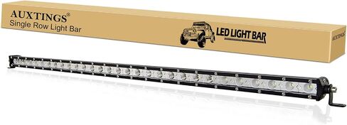 AUXTINGS 2 Pieces 4 inch 15W Ultra Slim Single Row LED Light Bar Spot Flood Beam with Mounting Bracket for Jeep Trucks SUV ATV UTV Boat Lights, 12V 24V Waterproof in Saudi Arabia