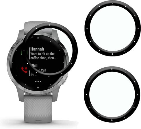 [3 عبوات] واقي شاشة متوافق مع Garmin vívoactive 4S، أقصى تغطية، مضاد للخدش، خالي من الفقاعات، منحني ثلاثي الأبعاد، واقي شاشة مرن عالي الدقة لـ Garmin vívoactive 4S in Kuwait