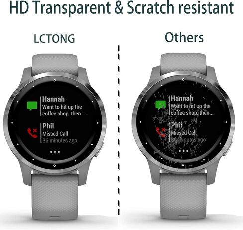 [3 عبوات] واقي شاشة متوافق مع Garmin vívoactive 4S، أقصى تغطية، مضاد للخدش، خالي من الفقاعات، منحني ثلاثي الأبعاد، واقي شاشة مرن عالي الدقة لـ Garmin vívoactive 4S in Kuwait