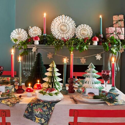 Talking Tables 4 x Forest Mushroom Themed Tissue Paper Sheets for Xmas Presents | Festive Christmas Gift Wrapping for Adults or Kids |Plastic Free & Recyclable at Home | 70cm x 50cm. in Saudi Arabia