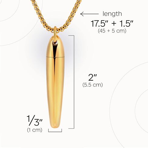 Urn Necklace for Ashes for Men and Women - Pet Cremation Jewelry for Ashes - Stainless Steel Small Keepsake Pendant for Human Ashes (Silver) in Saudi Arabia