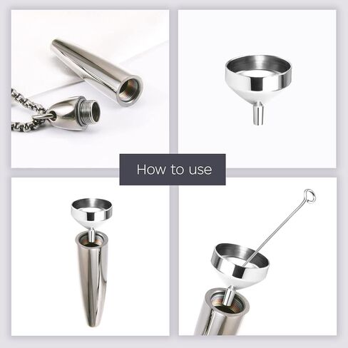 Urn Necklace for Ashes for Men and Women - Pet Cremation Jewelry for Ashes - Stainless Steel Small Keepsake Pendant for Human Ashes (Silver) in Saudi Arabia