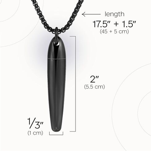 Urn Necklace for Ashes for Men and Women - Pet Cremation Jewelry for Ashes - Stainless Steel Small Keepsake Pendant for Human Ashes (Silver) in Saudi Arabia