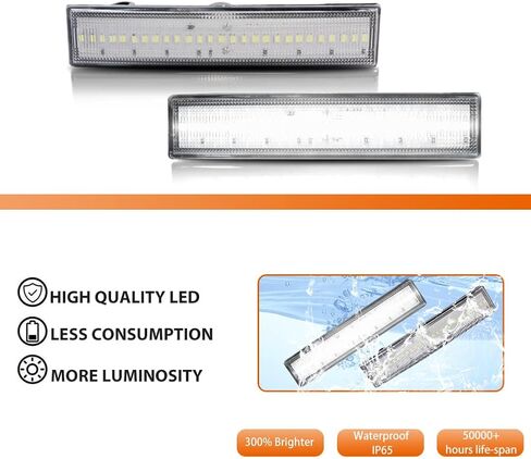 مجموعة إضاءة جانبية للمصد الأمامي والخلفي LED كاملة من ADIIL مكونة من 4 قطع متوافقة مع تويوتا سيليكا 1986-1989، استبدل مصابيح العلامات الجانبية OEM (عدسة أمامية مدخنة Supra & Celica Amber LED) in Kuwait