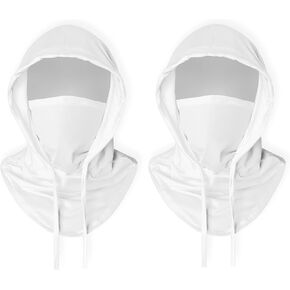 Adjustable Balaclava Face Mask, Ice Silk Design, 2-Pack Shiesty Ski Mask for Men, Women, and Kids, UV Protection Sun Hood