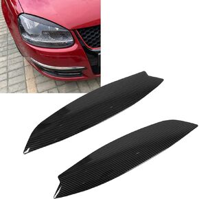 for mk5 eyelids, Acouto Headlight Eyelid Covers for MK5 R 2003‑2008 Carbon Fiber Pattern Car Headlight Eyebrow Covers Trim Headlamp Eyebrows Sticker