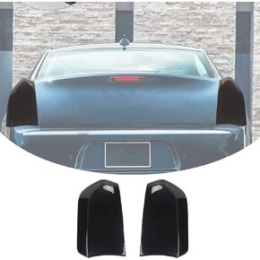 غطاء حماية خلفي من CheroCar إطار ديكور خارجي لملحقات 2015-2023 كرايسلر 300/300C، أسود مدخن...