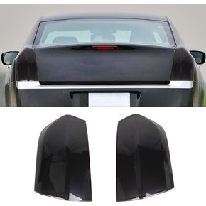 CheroCar Tail Light Cover Guard Trim Bezel Frame Decor Exterior Accessories for 2011-2014 Chrysler 300, Smoked Black…