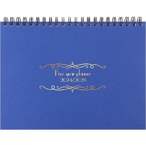 Zhanmai 5 Year Planner Calendar with Tabs 2025 to 2028 11 x 8.5 Inches 5 Year Calendar Monthly Schedule Organizer Spiral Bound(Blue)