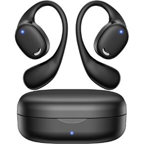 Open Ear Headphones - AirFlow Pro Bluetooth 5.3 Earbud Wireless Earphones Headset for Running and Outdoor Activities with Immersive Sound(Black)