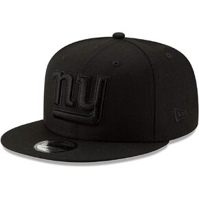 New Era NFL 9FIFTY Black On Black Adjustable Snapback Hat Cap One Size Fits All (US, Alpha, One Size, New York Giants) in Kuwait