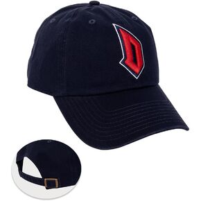 Desert Cactus Duquesne University Baseball Hat Dukes DUQ Brimmed Embroirderd Cap Adjustable Cloth Strap Adult (Style A) Blue