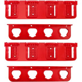 Plastic Battery Organizer Mount Holder Fit for Milwaukee M18 M12 Battery 2 for 12V and 2 for 18V