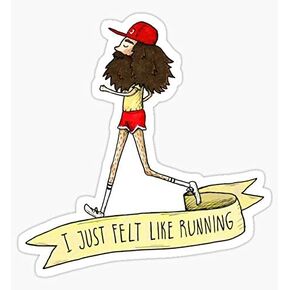 Forrest Gump - I just Felt Like Running - Sticker Graphic - Auto, Wall, Laptop, Cell, Truck Sticker for Windows, Cars, Trucks