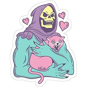 Skeletor's Cat, Vector Decal Sticker - Sticker Graphic - Auto, Wall, Laptop, Cell, Truck Sticker for Windows, Cars, Trucks