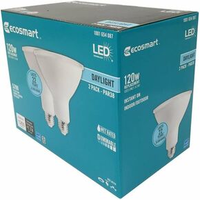 EcoSmart 120W Equivalent Daylight PAR38 Dimmable LED Flood Light Bulb (2-Pack)