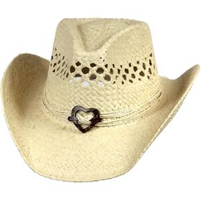 TOVOSO Straw Cowboy Hat for Women with Beaded Trim and Shapeable Brim in Saudi Arabia